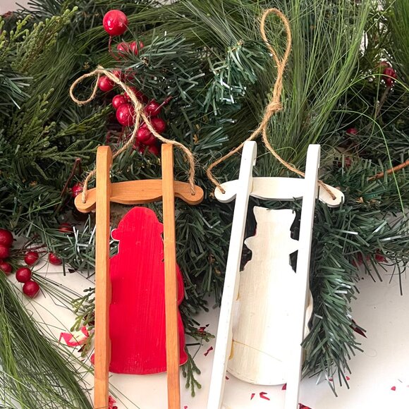 Santa and Frosty Ornaments. (Set of 2 ) - Picture 2 of 2